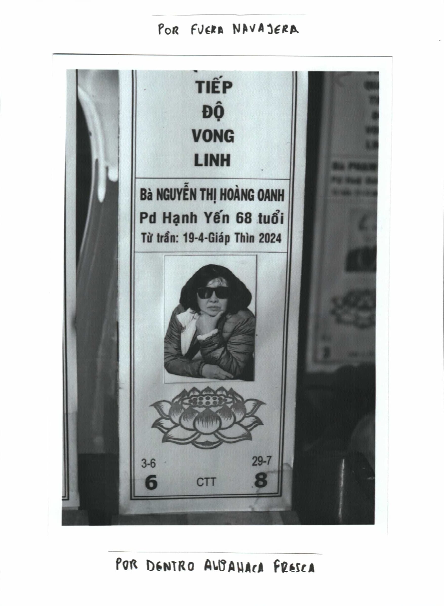 Memorial en una pagoda en Ho chi minh muestra a una mujer en gafas de sol chulísima