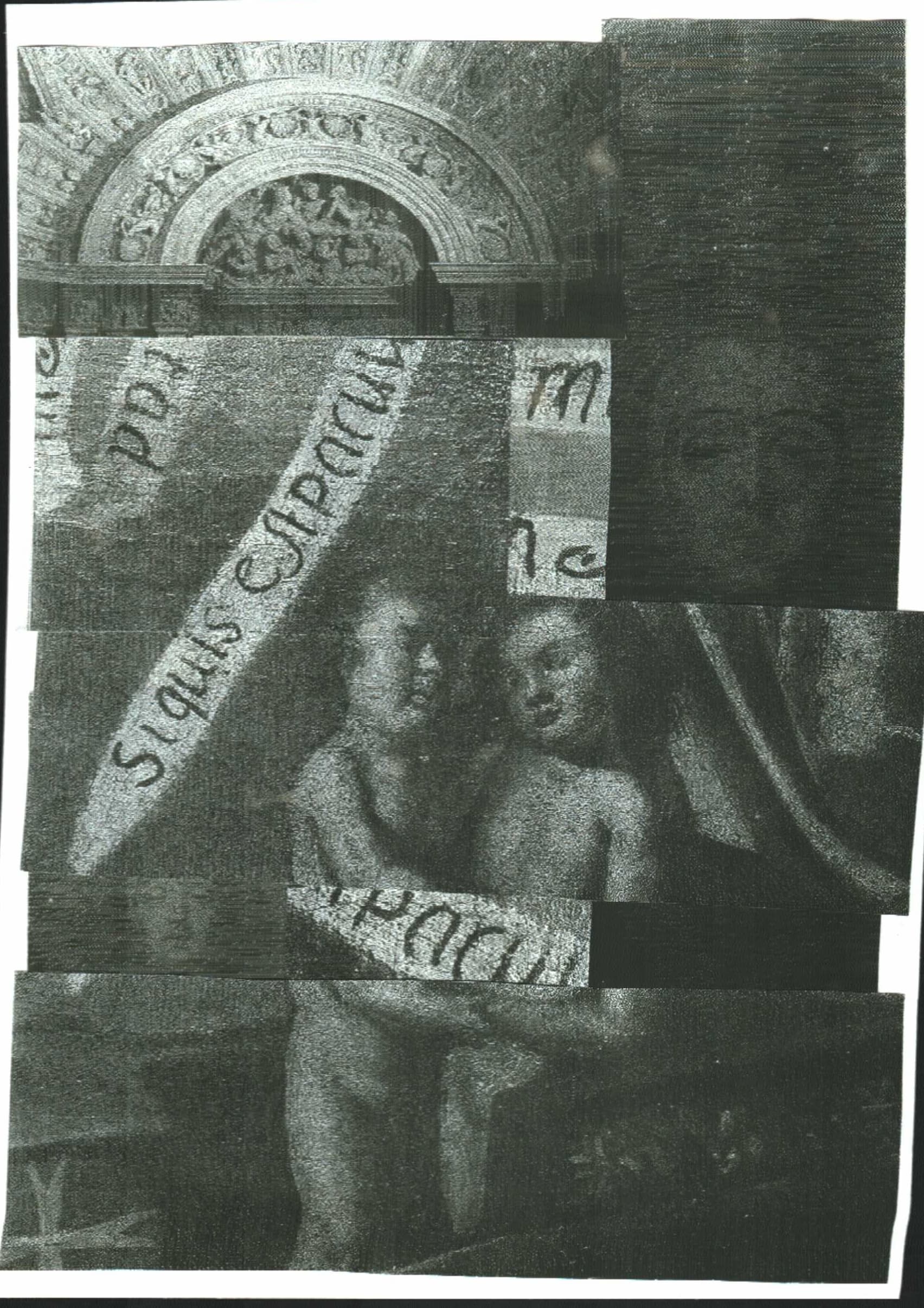 Collage fragmentario con imágenes de cuadros de la catedral de murcia
